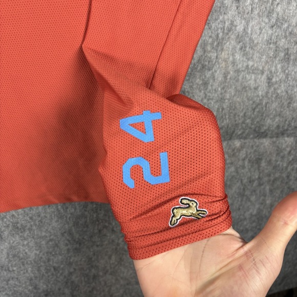Tracksmith New York Long Sleeve Shirt Men Small Mesh‎ 2024 Marathon NYC Orange - Picture 4 of 12
